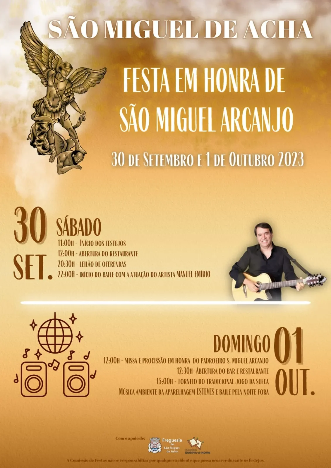 Cartaz Festas de São Miguel 2023 - São Miguel de Acha