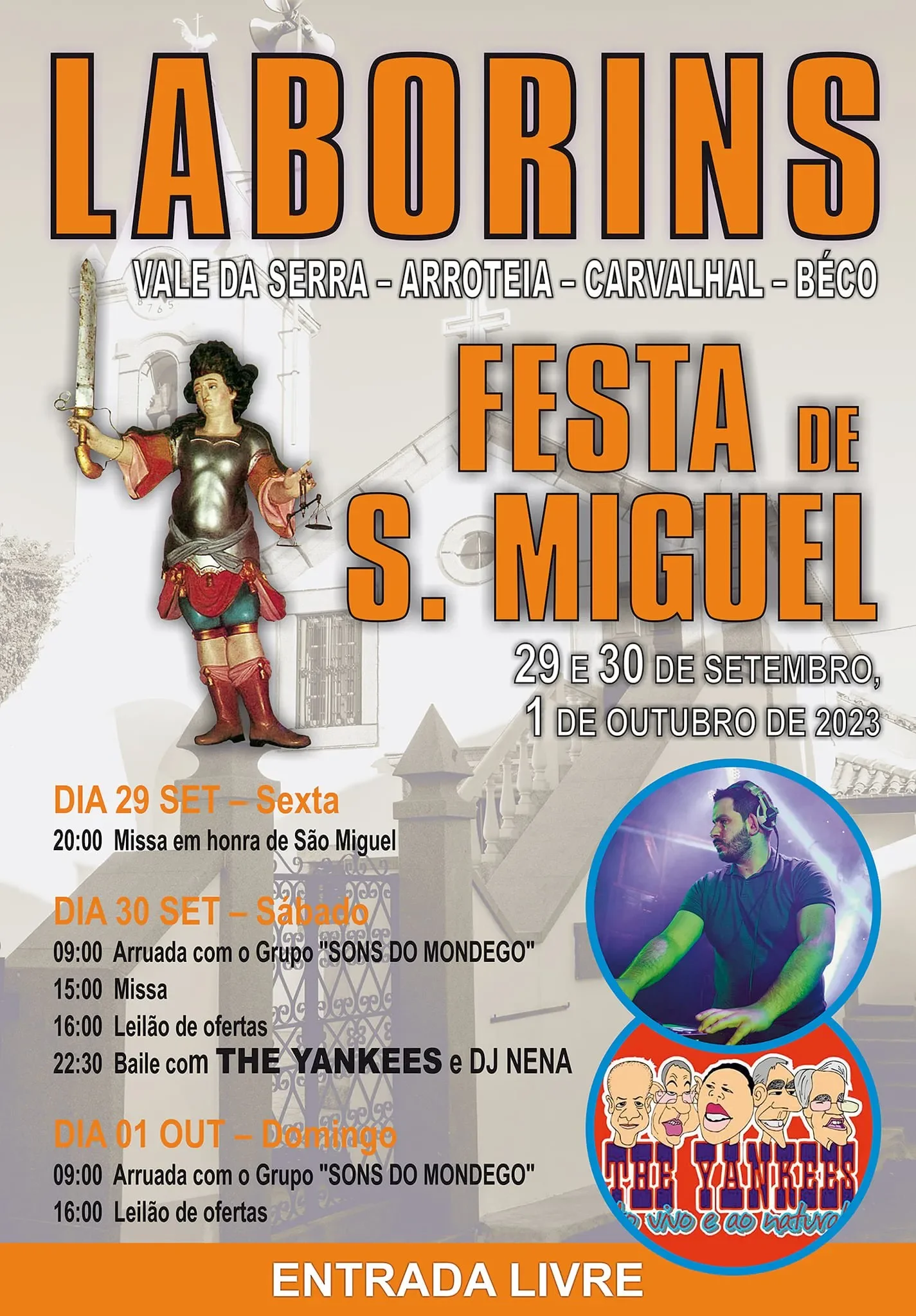Cartaz Festas de São Miguel 2023 - Laborins