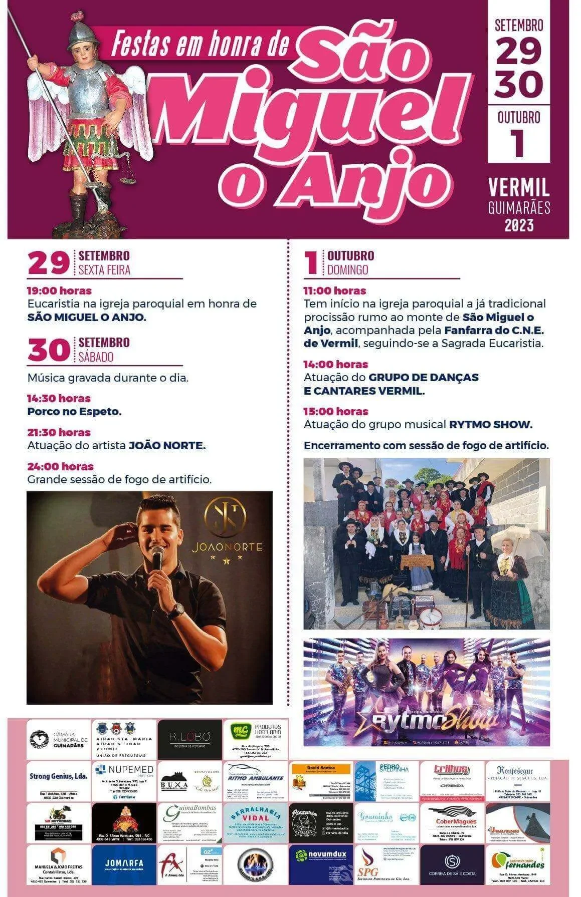 Cartaz Festas de São Miguel 2023 - Vermil