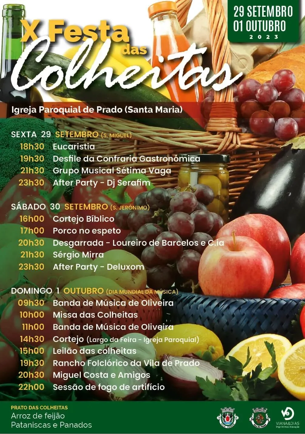 Cartaz Festa das Colheitas 2023 - Prado