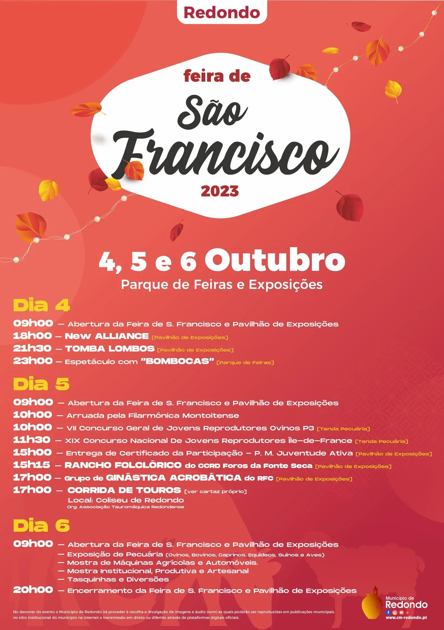 Cartaz Feira de São Francisco 2023 - Redondo