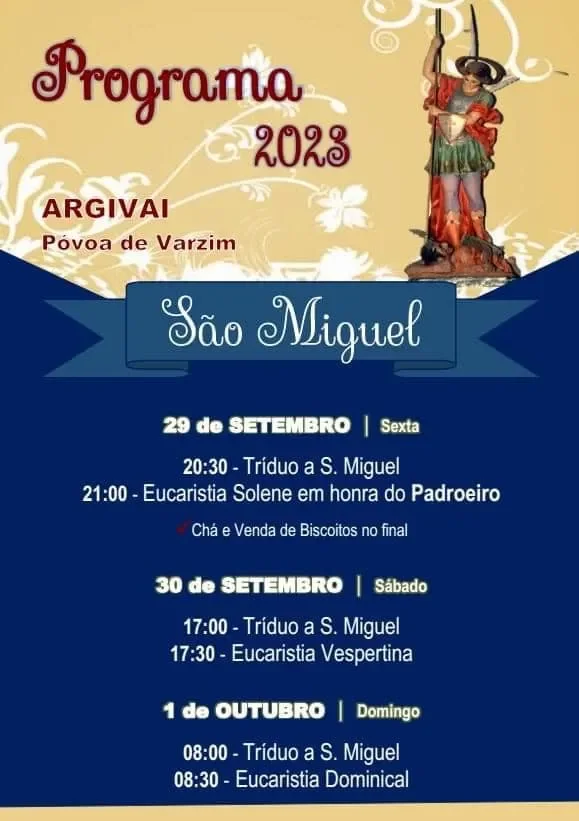 Cartaz Festas de São Miguel 2023 - Argivai