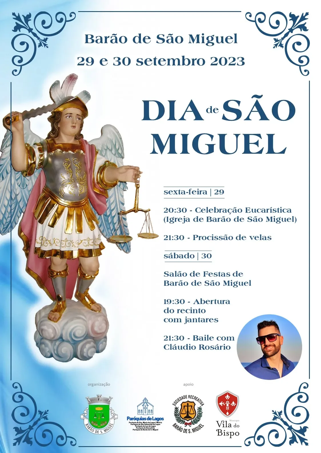 Cartaz Festas de São Miguel 2023 - Barão de São Miguel