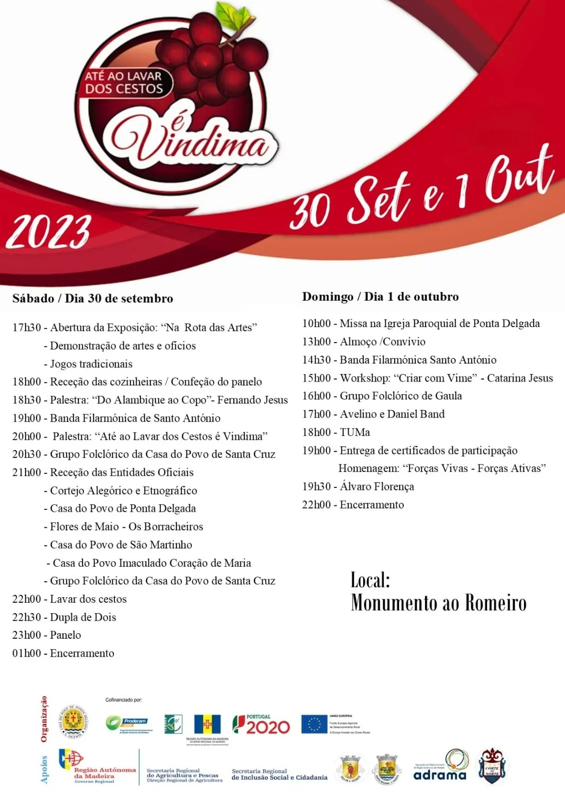 Cartaz Festas das Vindimas 2023 - São Vicente