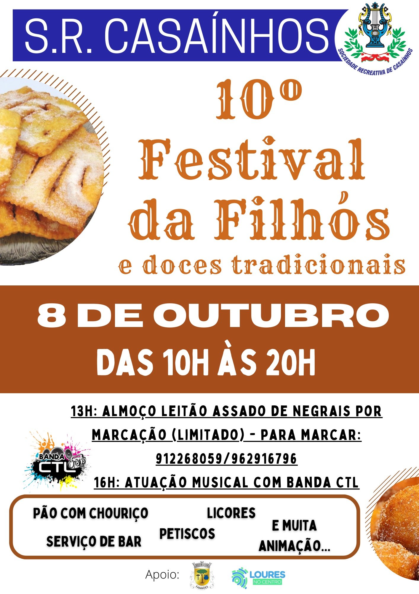 Cartaz 10.º FESTIVAL DA FILHÓS 2023 - Casaínhos