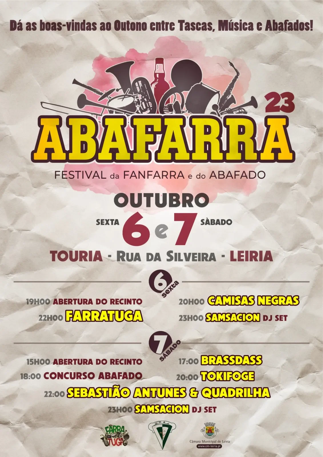 Cartaz Abafarra - Festival da Fanfarra e do Abafado 2023 - Touria
