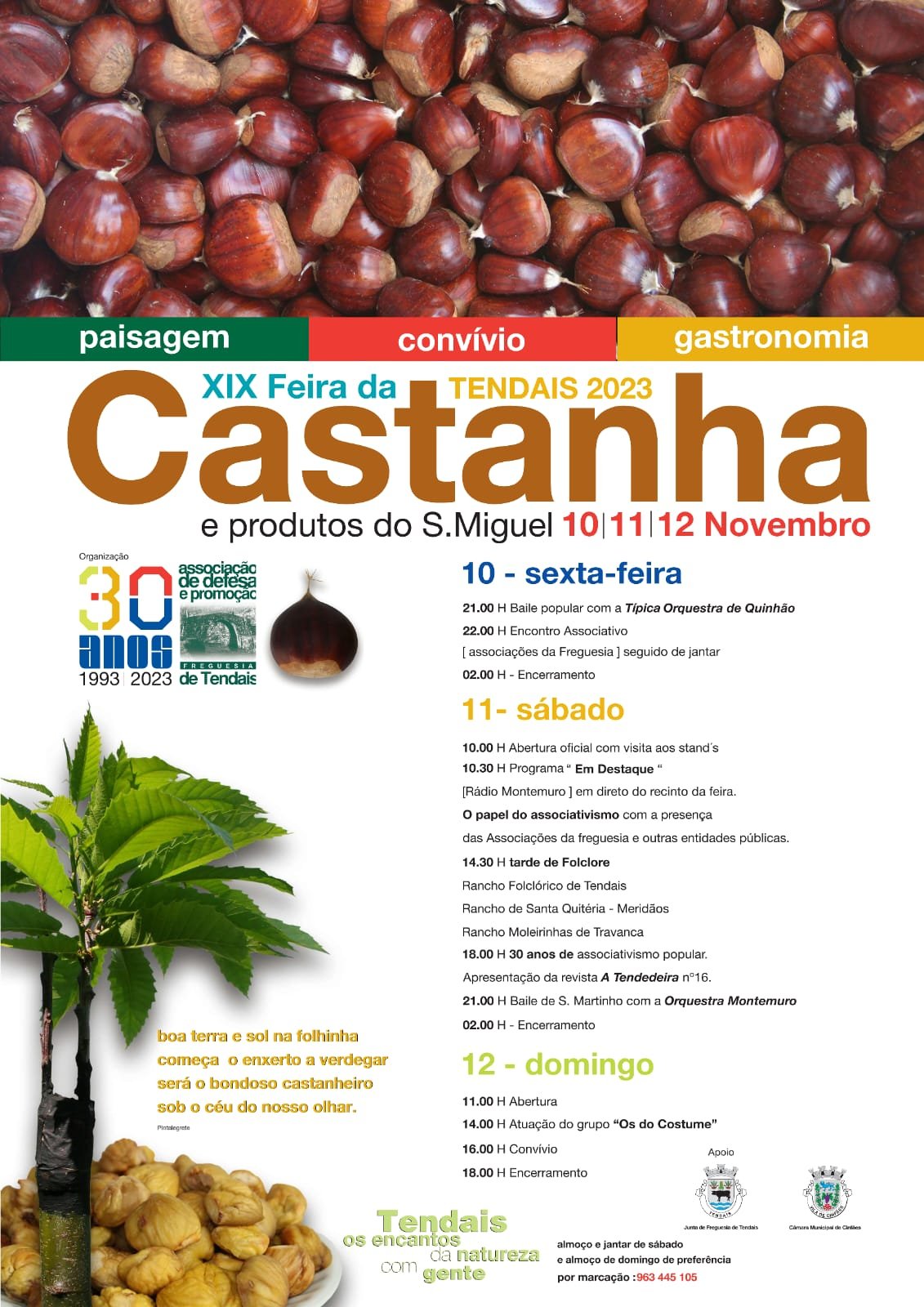 Cartaz XIX Feira da Castanha 2023 - Tendais