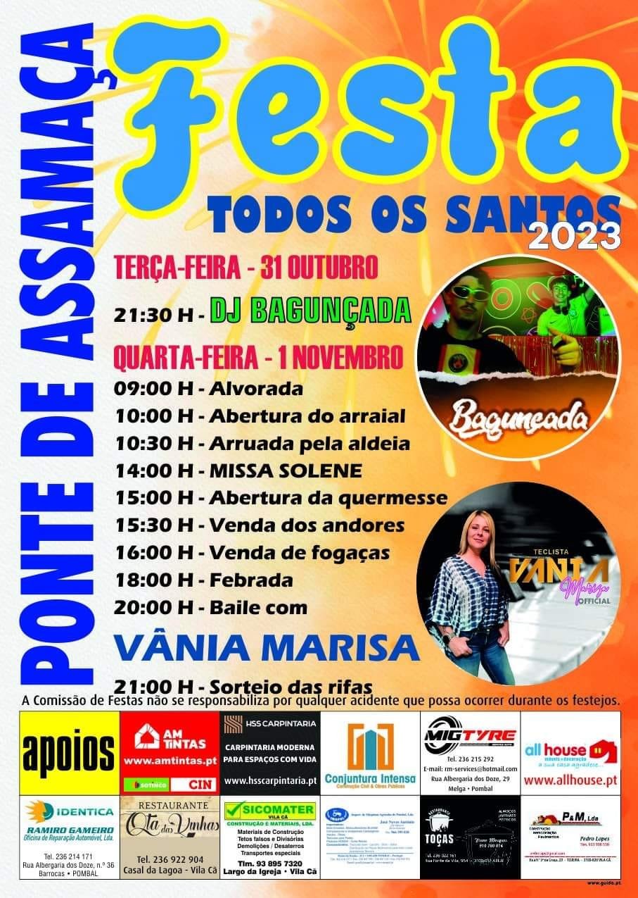 Cartaz Festa de Todos os Santos 2023 - Ponte de Assamaça