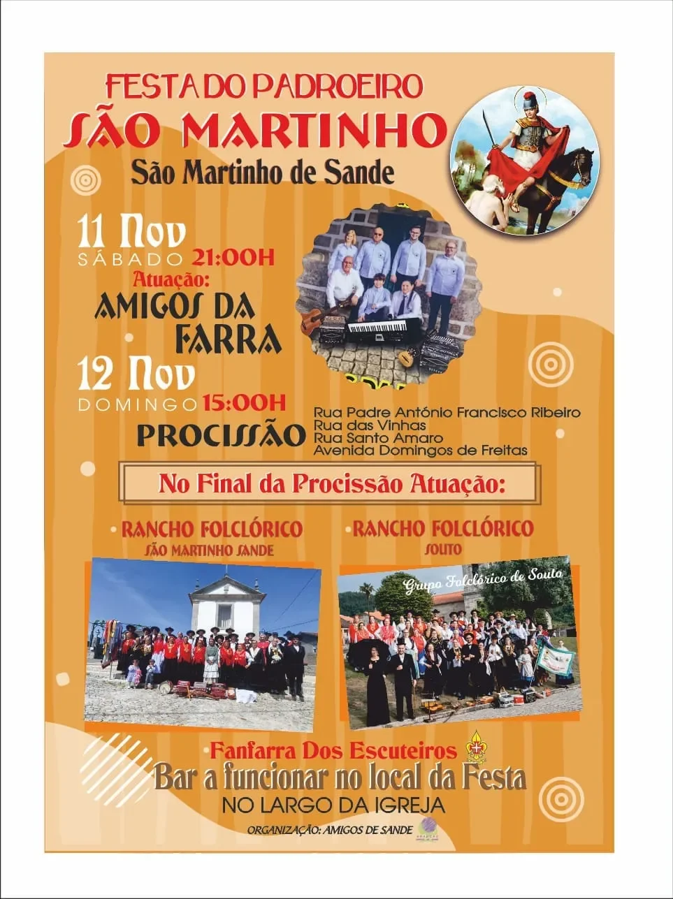 Cartaz Festa do Padroeiro 2023 - São Martinho de Sande