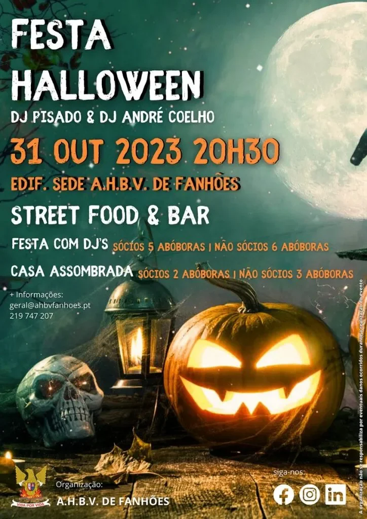 Cartaz Halloween 2023 - Fanhões