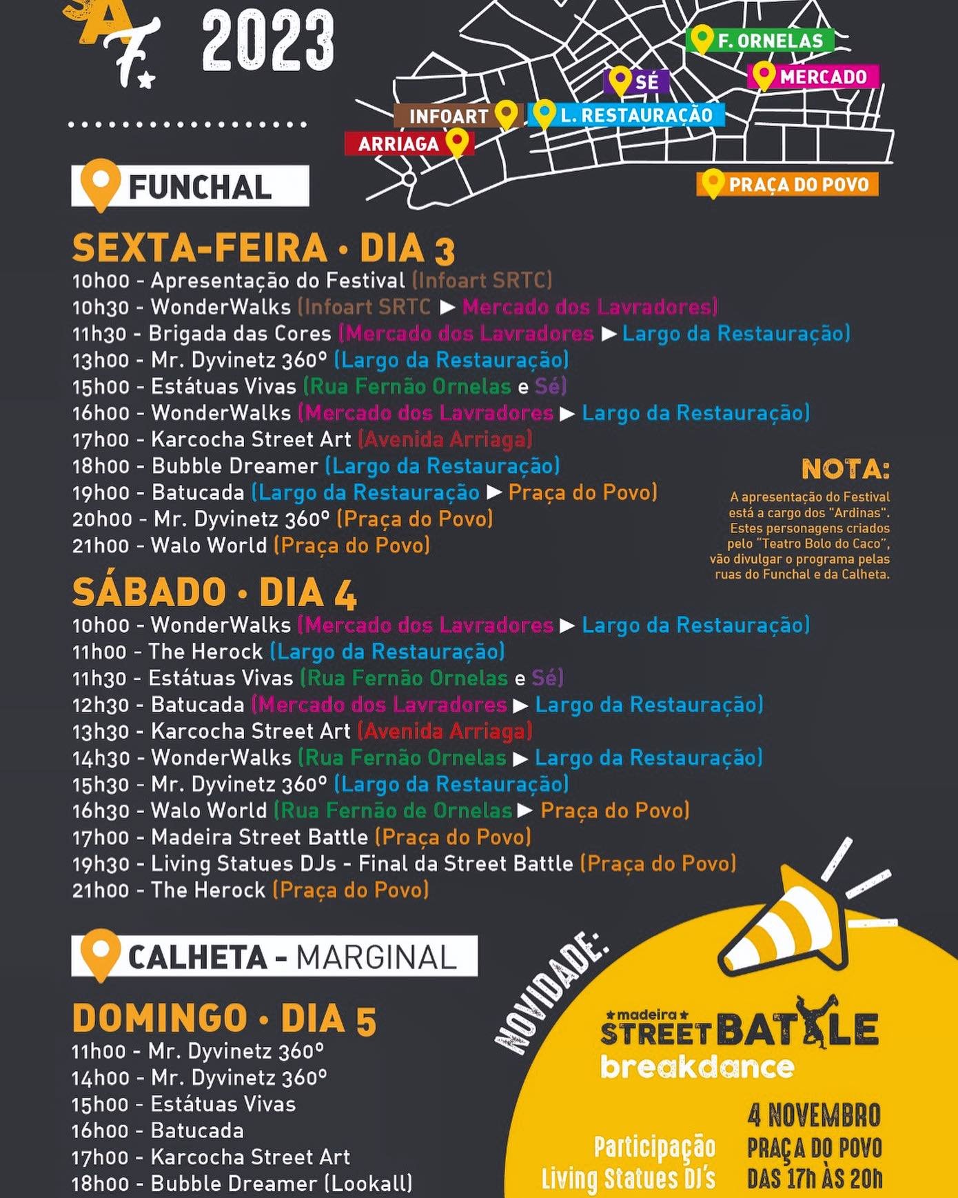 Cartaz Madeira Street Arts Festival 2023 - Funchal