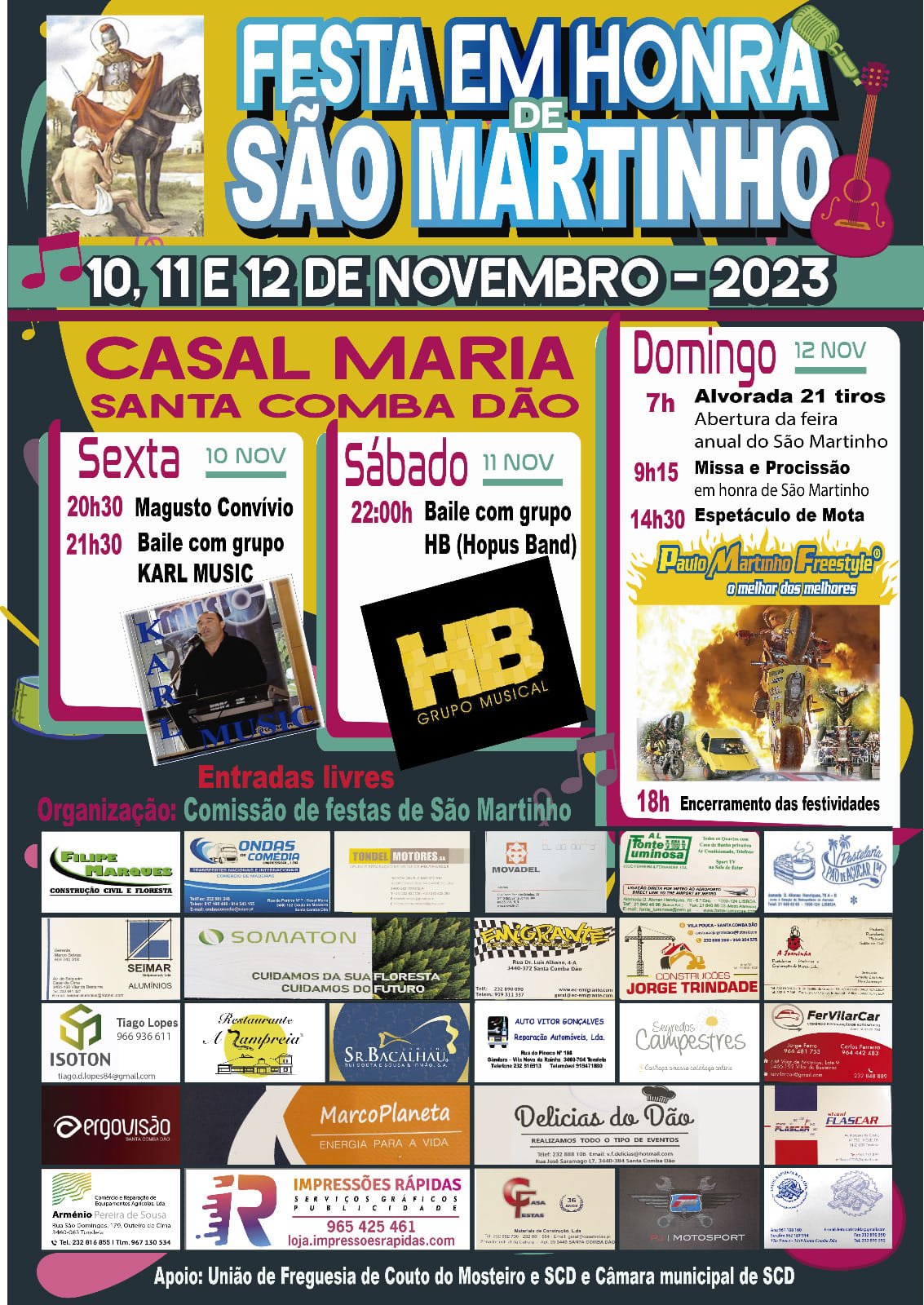 Cartaz Festa em Honra de São Martinho 2023 - Santa Comba Dão