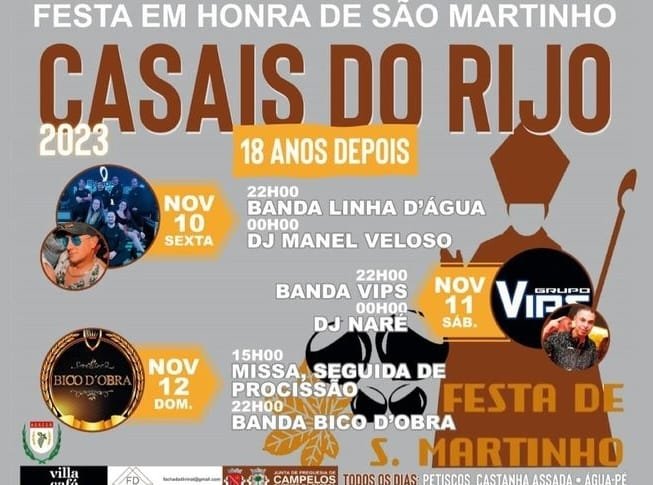 Cartaz Festa em Honra de São Martinho 2023 - Casais do Rijo