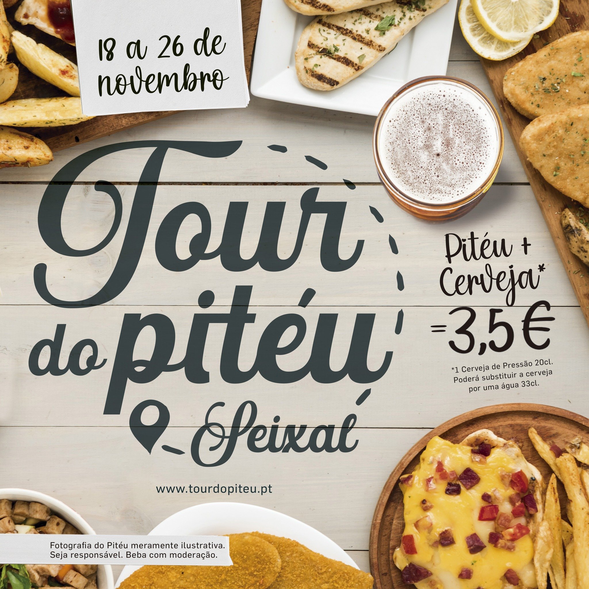 Cartaz 5.ª edição do Tour do Pitéu 2023 - Seixal