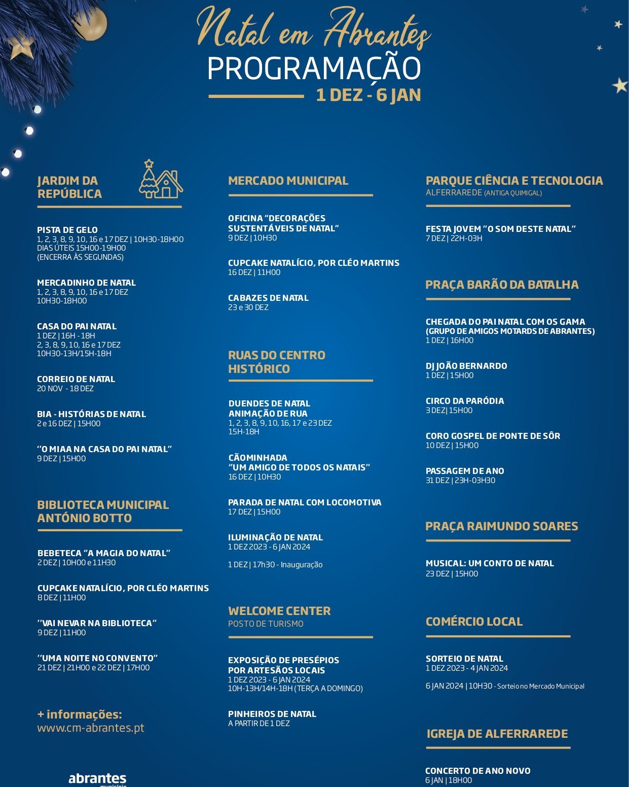 Cartaz Natal em Abrantes 2023 - Abrantes