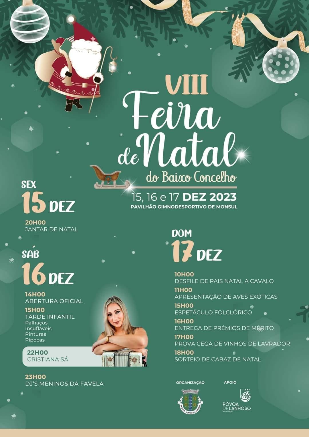 Cartaz VIII Feira de Natal 2023 - Povoa de Lanhoso