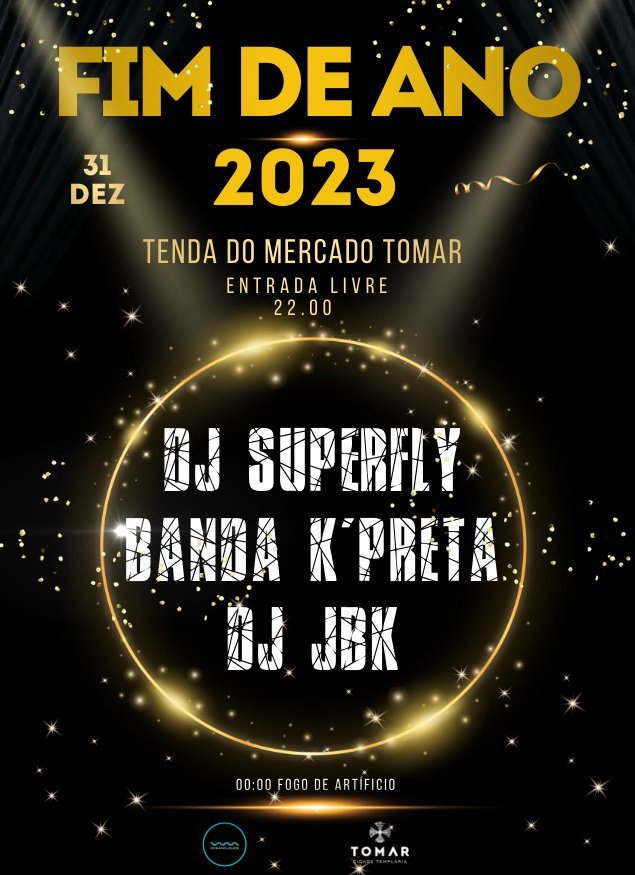 Cartaz Passagem de Ano 2023 - Tomar