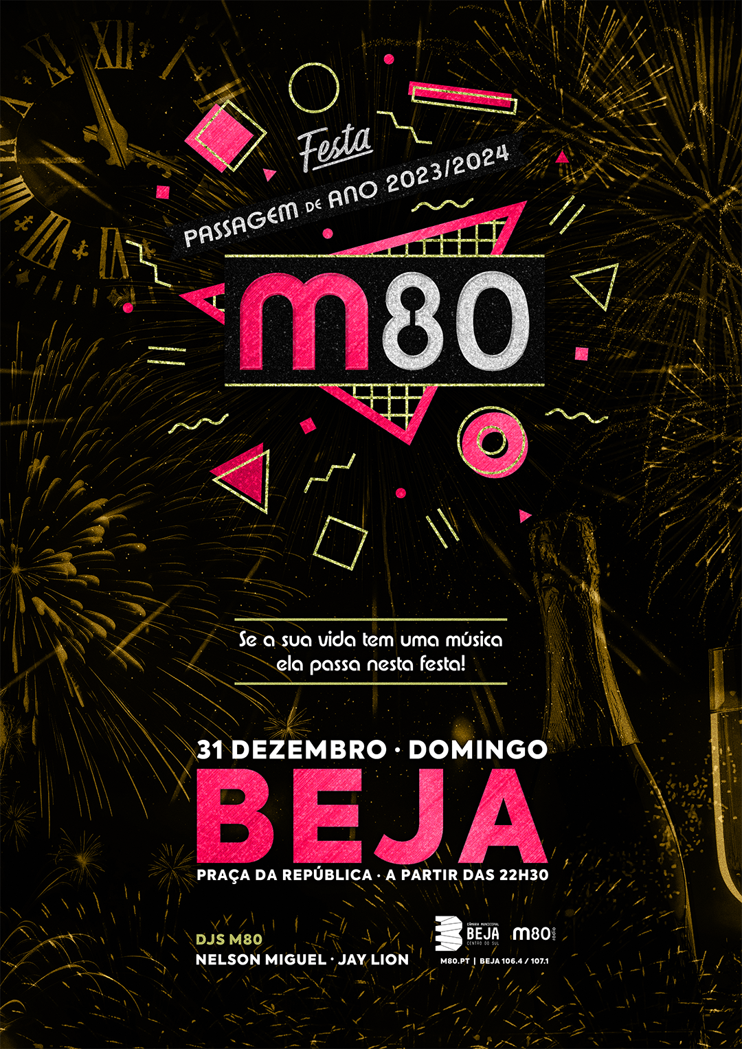 Cartaz Passagem de Ano 2023 - Beja