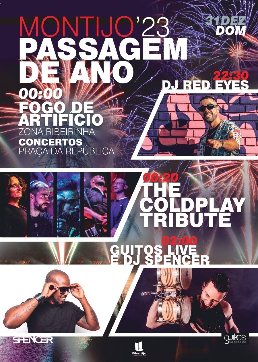 Cartaz Passagem de Ano 2023 - Montijo
