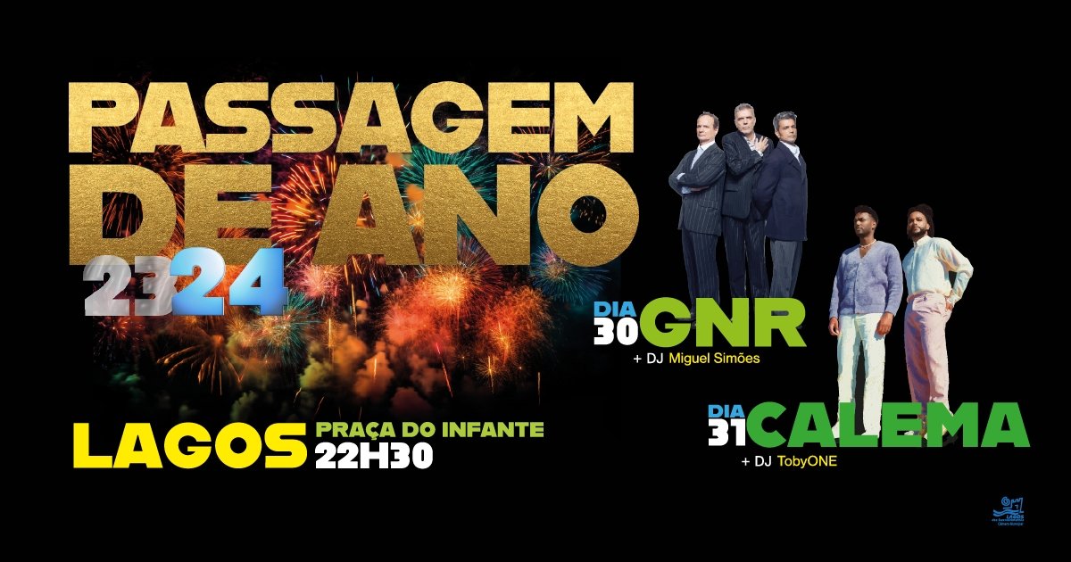 Cartaz Passagem de Ano 2023 - Lagos