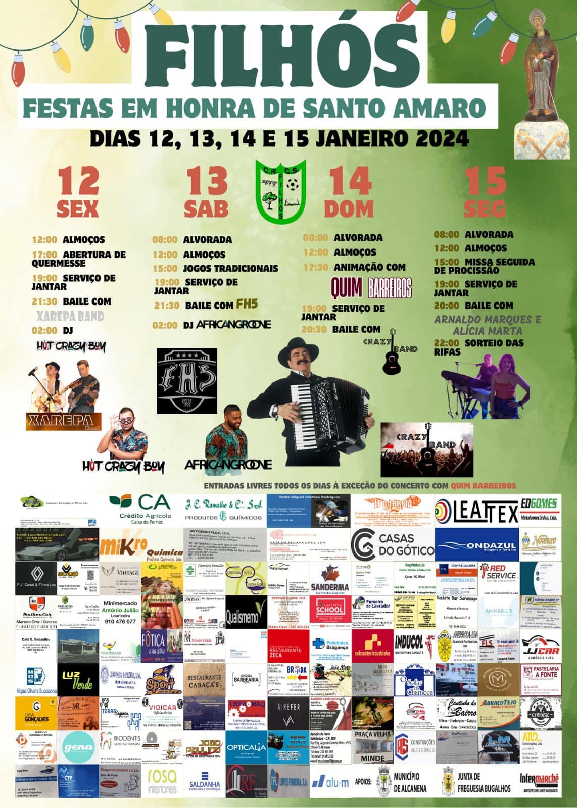 Cartaz Festa em Honra de Santo Amaro 2024 - Filhós
