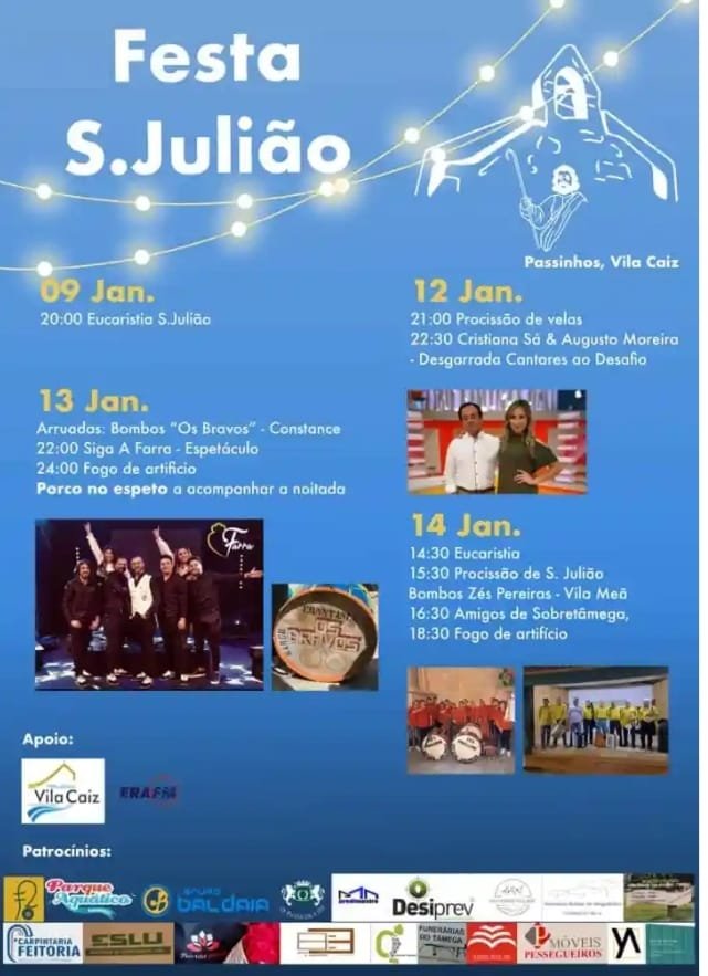 Cartaz Festa em honra de São Julião 2024 - Vila Caiz