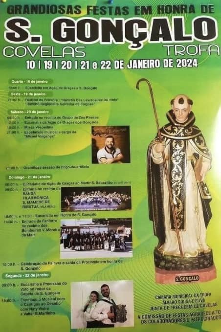Cartaz Festas em Honra de São Gonçalo 2024 - Trofa