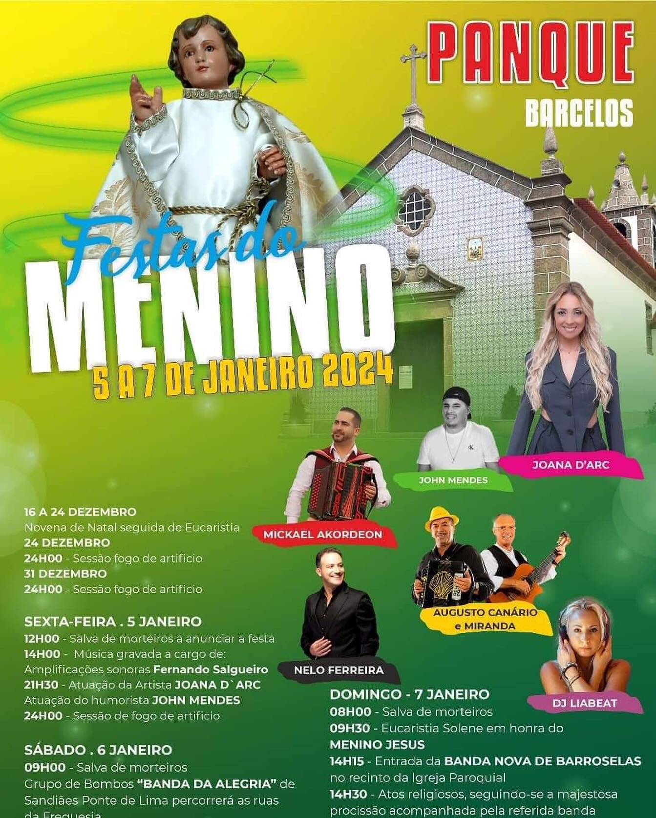 Cartaz Festas do Menino 2024 - Panque