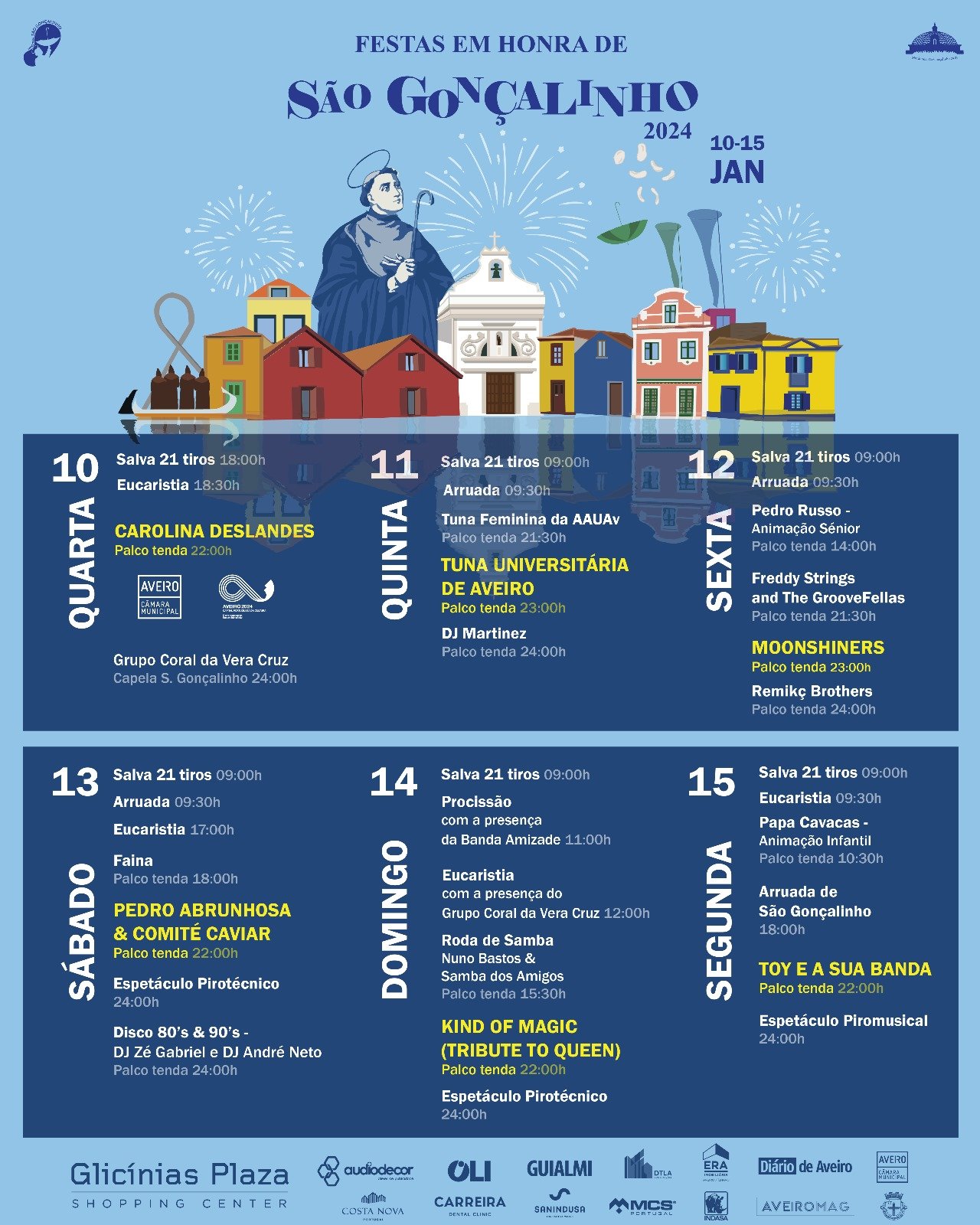 Cartaz Festas em Honra de São Gonçalinho 2024 - Aveiro