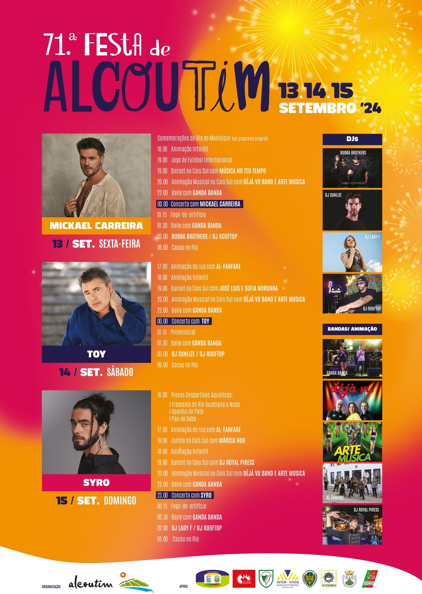 Cartaz 71.ª Festa de Alcoutim 2024 - Faro
