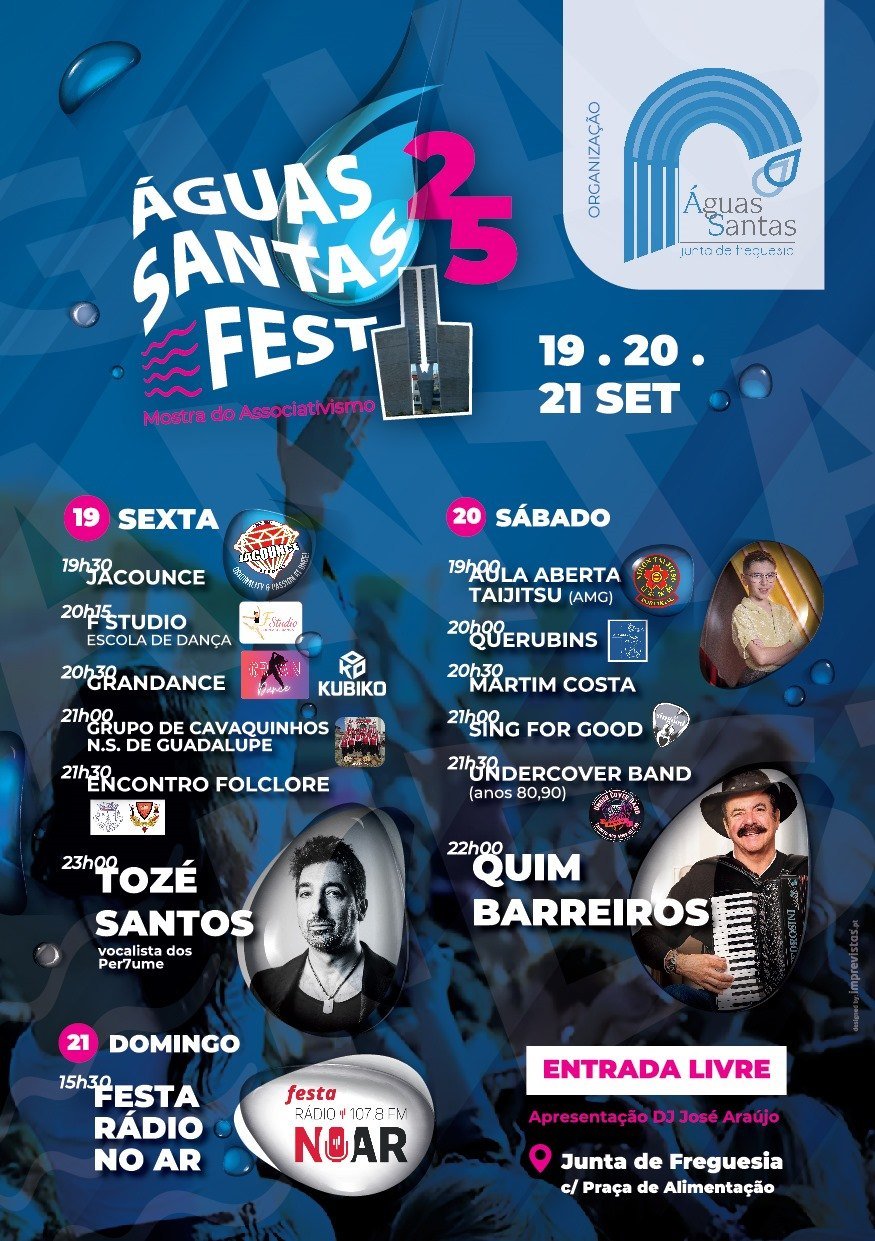Cartaz Águas Santas Fest 2025 - Maia