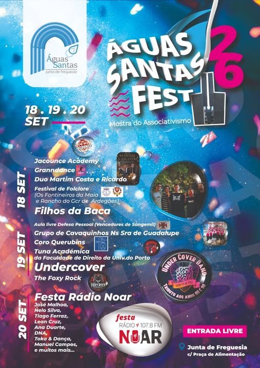Cartaz Águas Santas Fest 2026 - Águas Santas