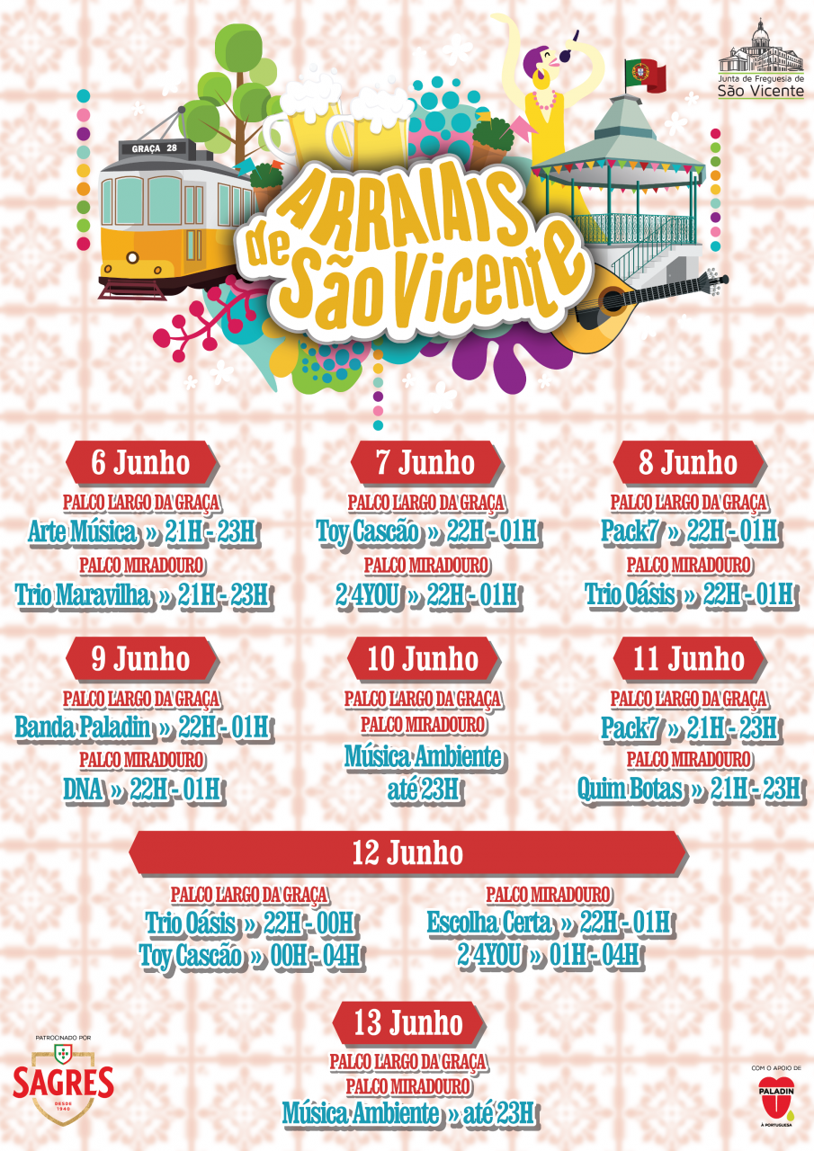 Cartaz Arraiais de São Vicente 2024 - Lisboa