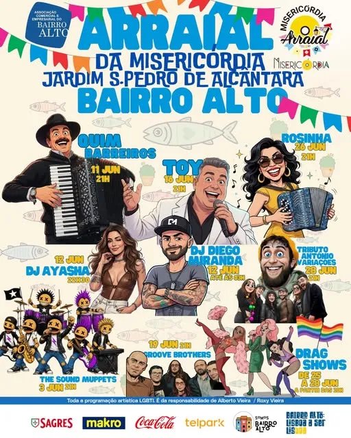 Cartaz Arraial da Misericórdia 2026 - Bairro Alto