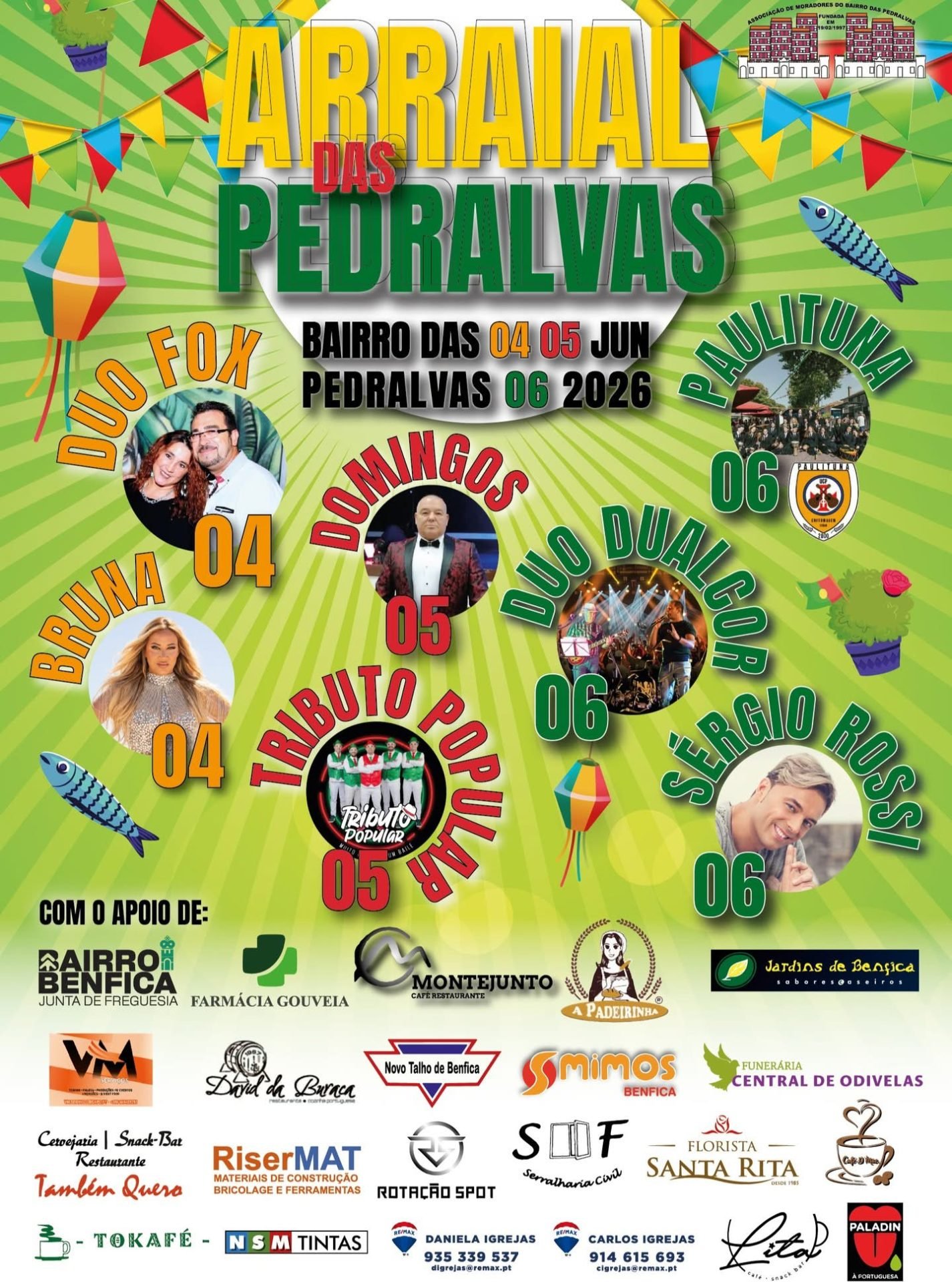 Cartaz Arraial das Pedralvas 2026 - Pedralvas