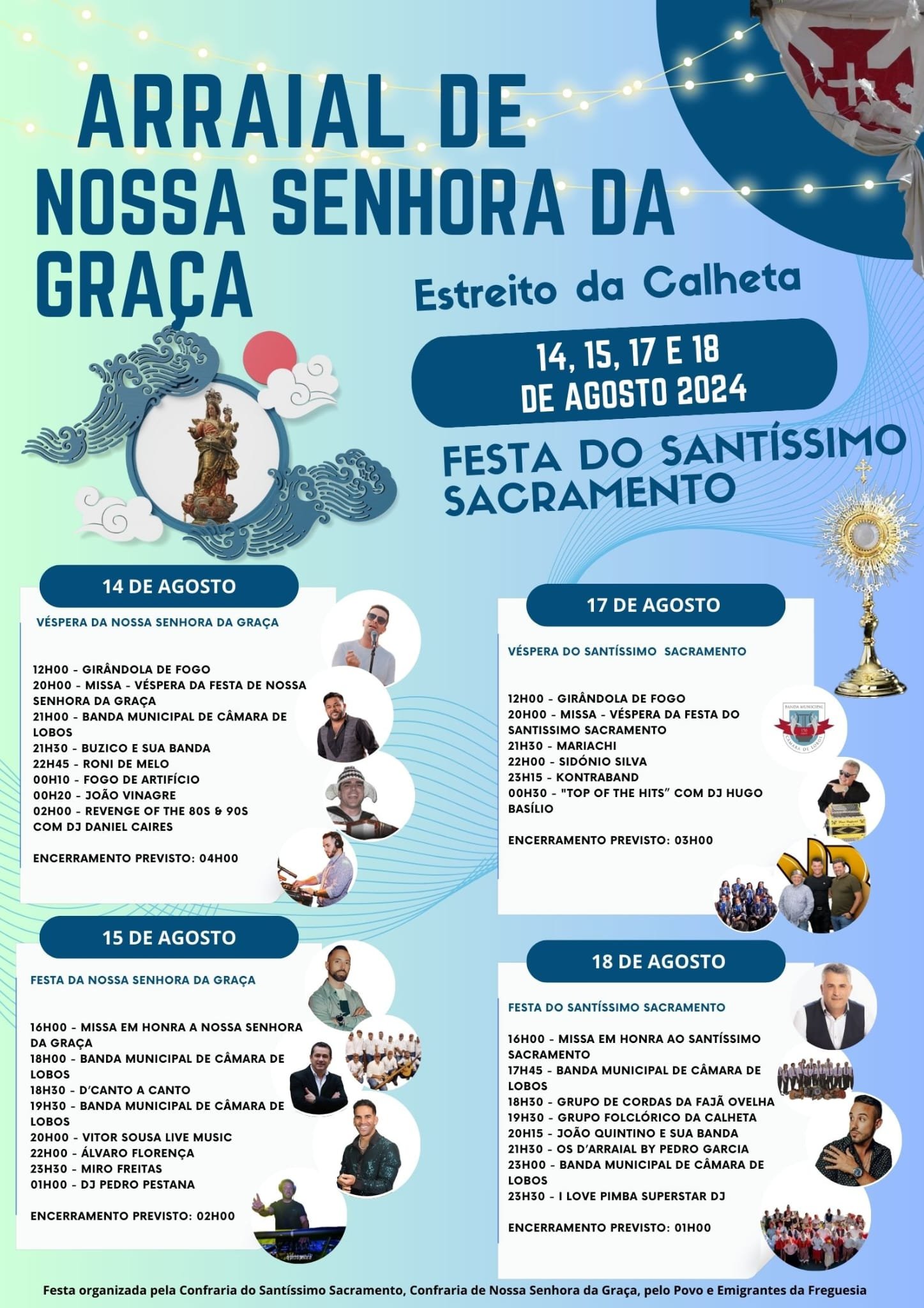 Cartaz Arraial de Nossa Senhora da Graça 2024 - Estreito da Calheta