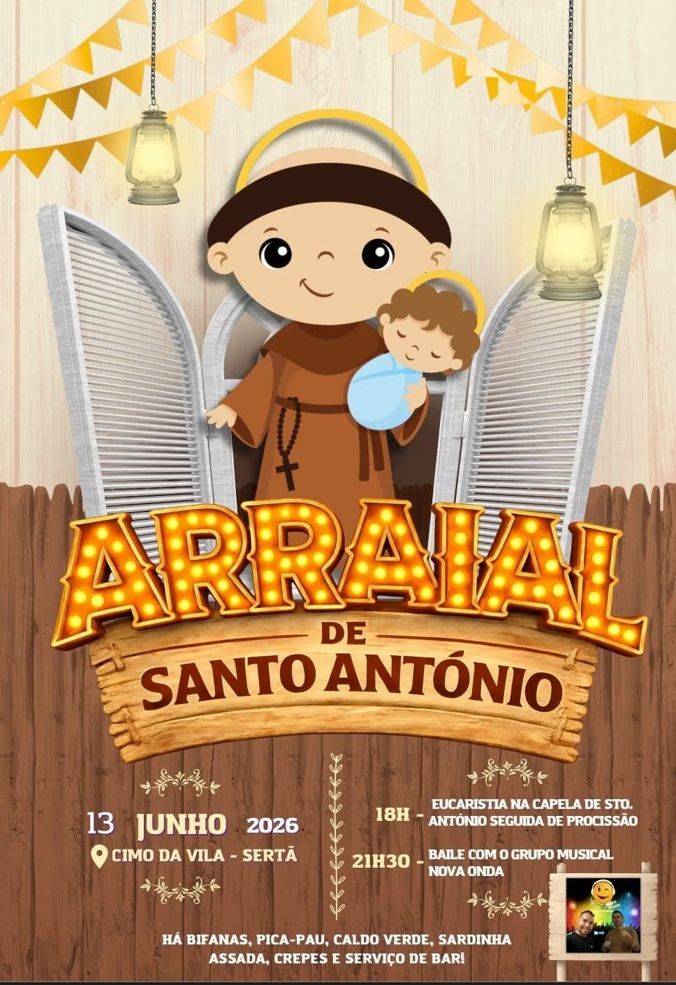 Cartaz Arraial de Santo António 2026 - Sertã