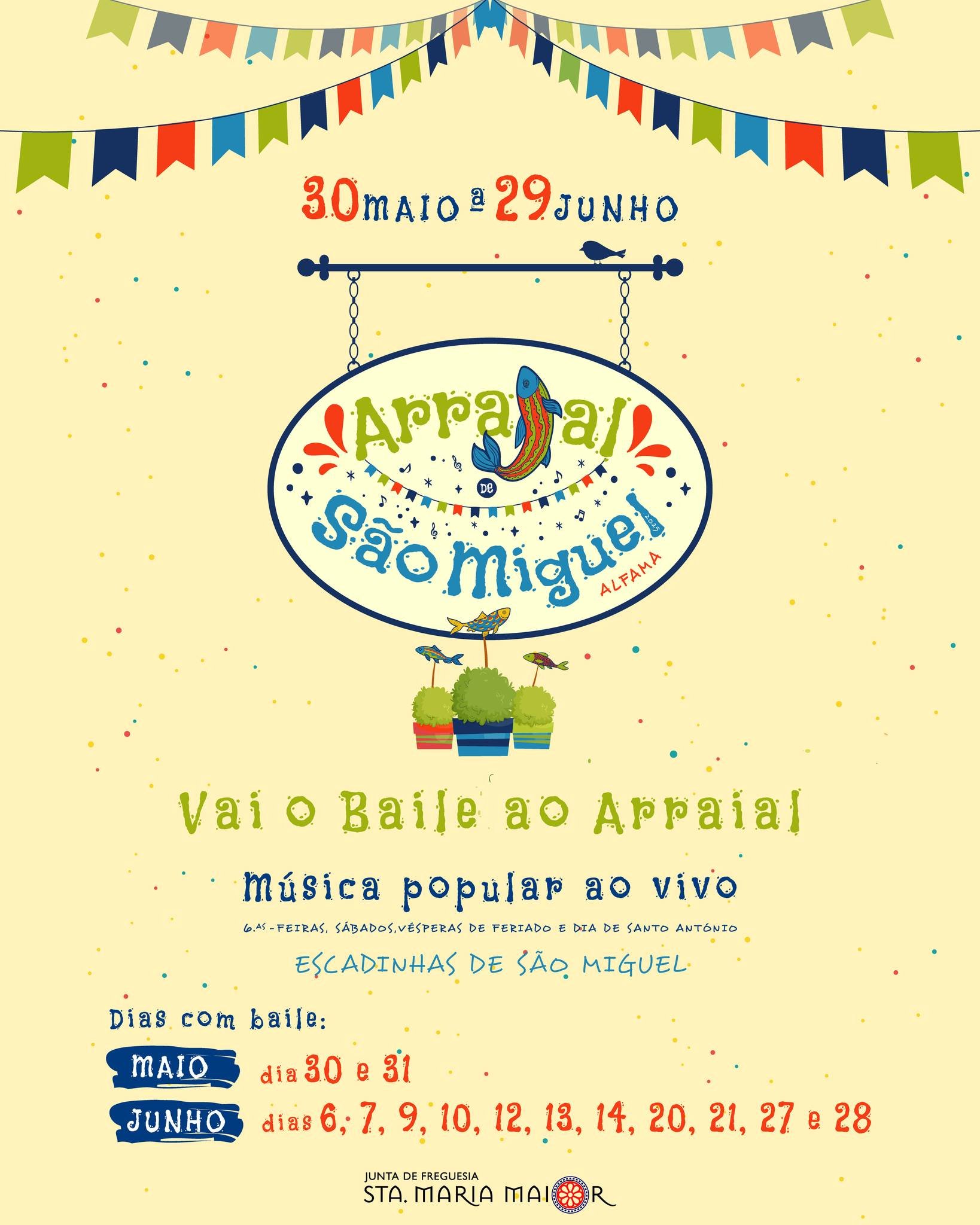 Cartaz Arraial de São Miguel 2025 - Lisboa