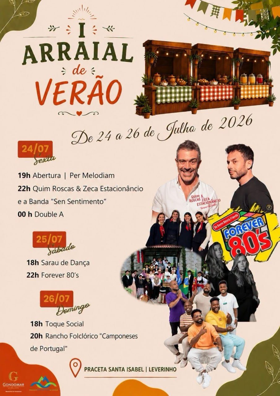 Cartaz Arraial de Verão 2026 - Leverinho