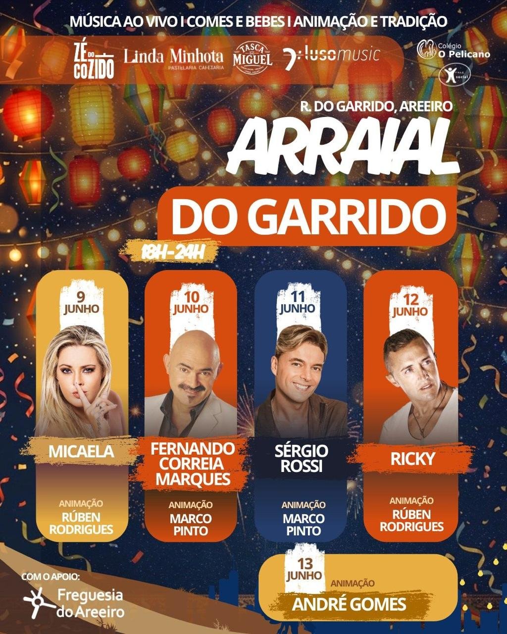 Cartaz Arraial do Garrido 2026 - Areeiro