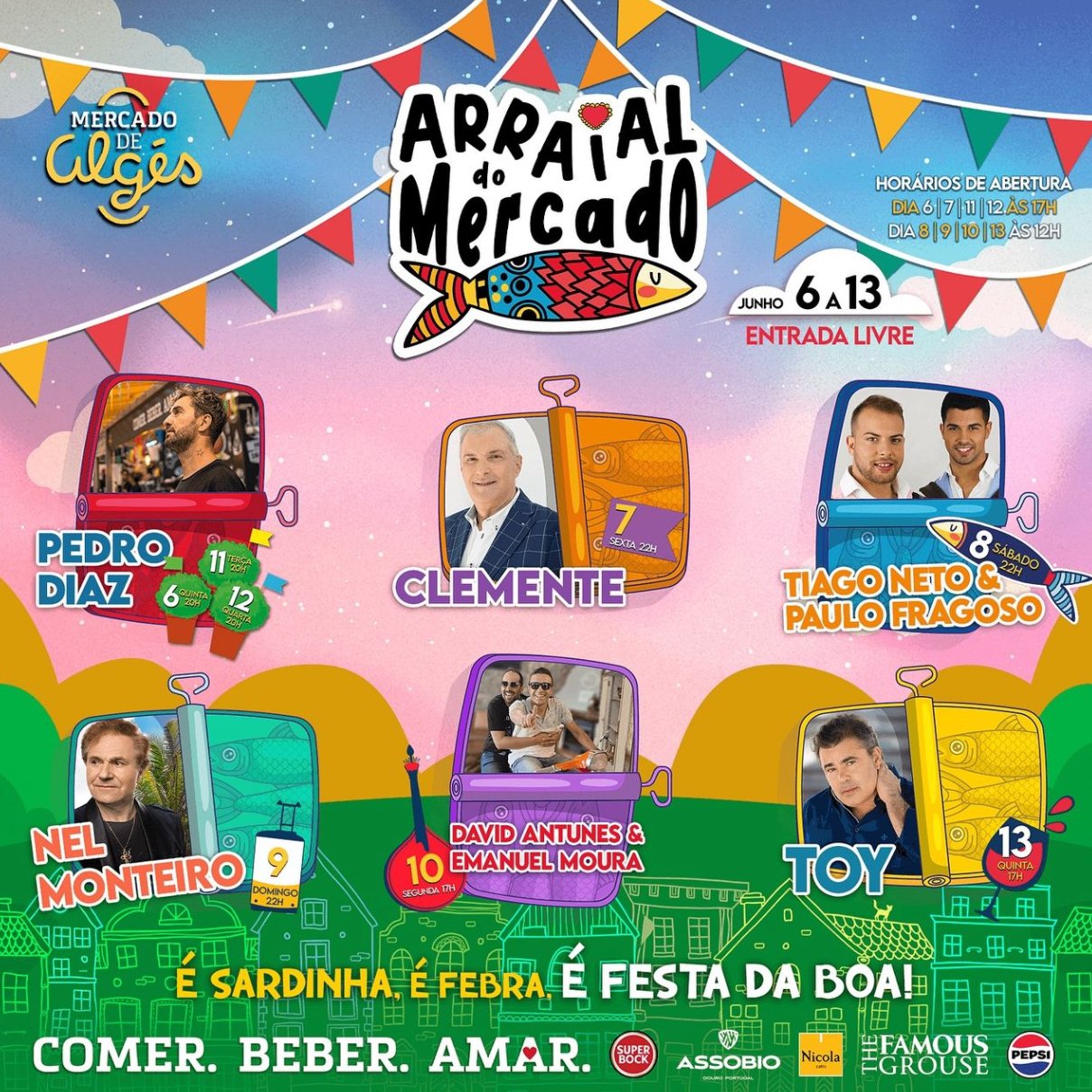 Cartaz Arraial do Mercado 2024 - Algés