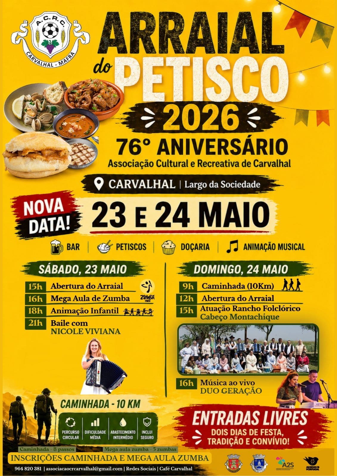 Cartaz Arraial do Petisco 2026 - Carvalhal