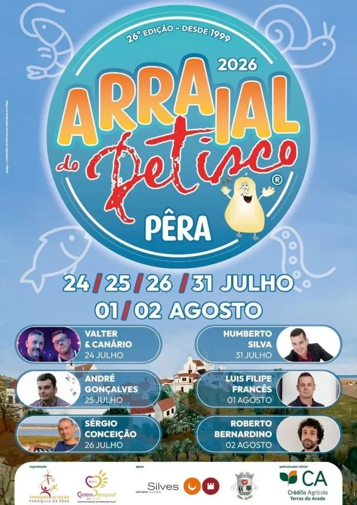 Cartaz Arraial do Petisco 2026 - Pêra