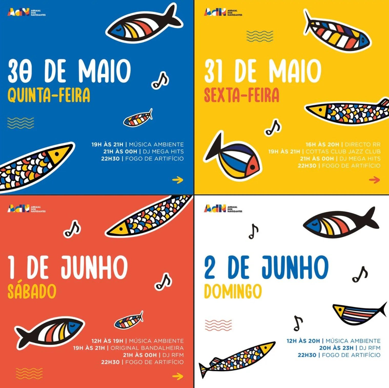 Cartaz Arraial dos Navegantes 2024 - Parque das Nações