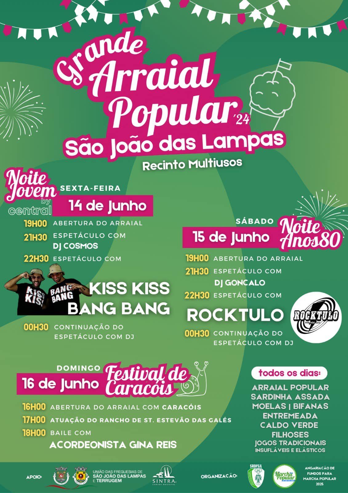 Cartaz Arraial Popular 2024 - São João das Lampas