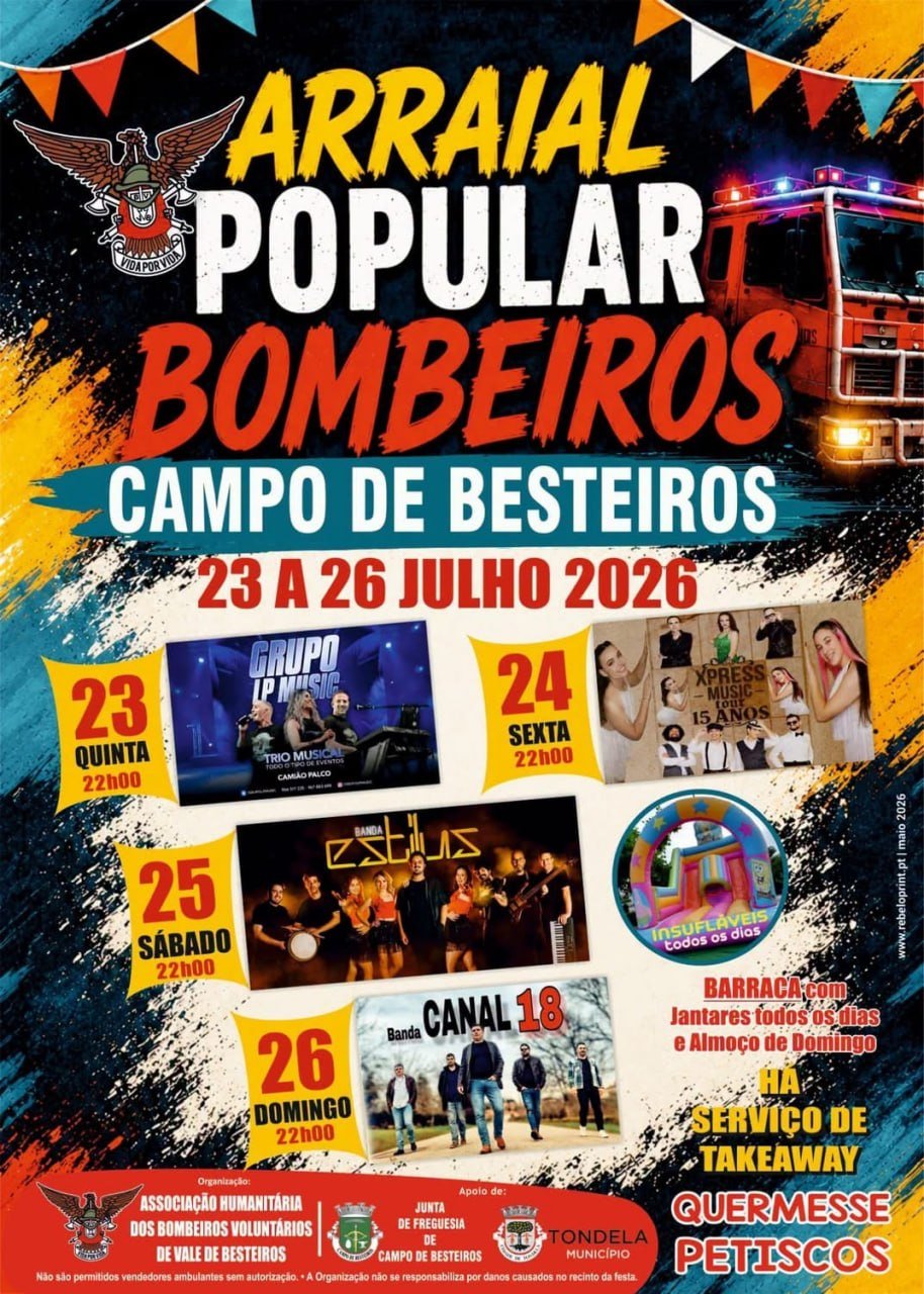 Cartaz Arraial Popular 2026 - Campo de Besteiros