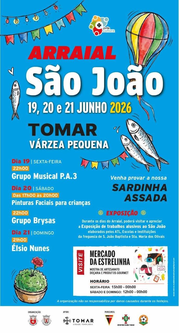 Cartaz Arraial São João 2026 - Tomar