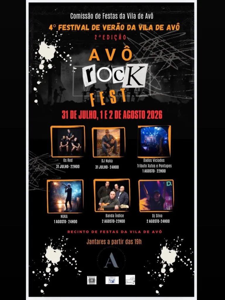 Cartaz Avô Rock Fest 2026 - Avô