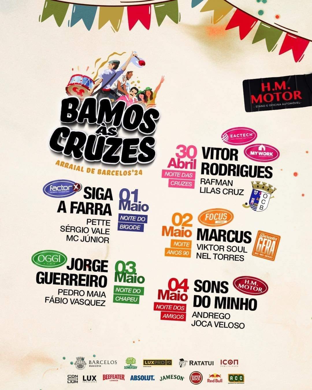 Cartaz Bamos às Cruzes 2024 - Barcelos