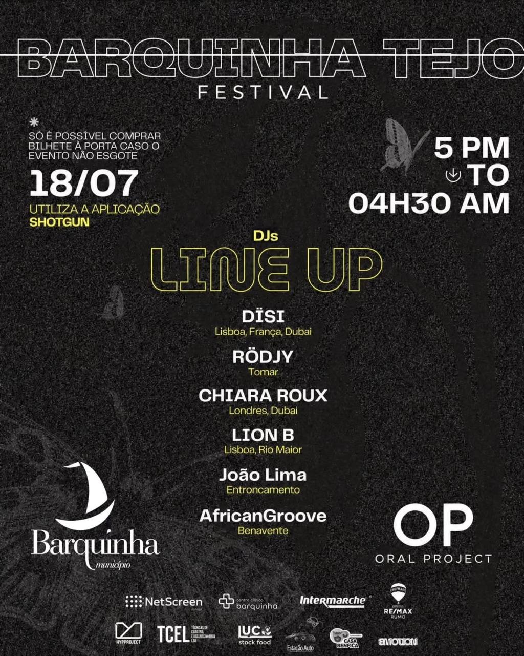 Cartaz Barquinha Tejo Festival 2026 - Barquinha